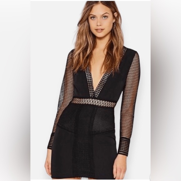 Nasty Gal Dresses & Skirts - NASTY GAL Lets Net To It Mesh Fishnet Detail Mini Dress size US10